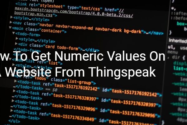 how to get numeric values on a website from thingspeak