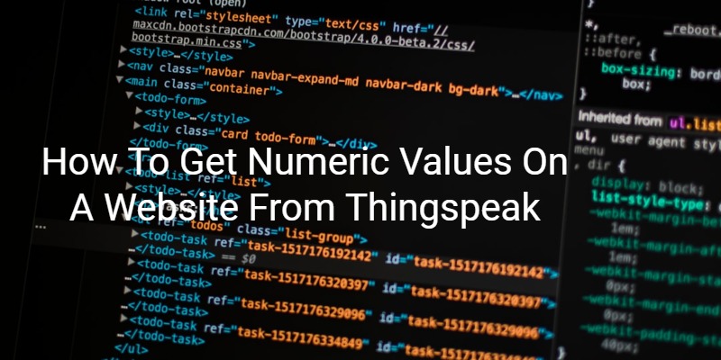 how to get numeric values on a website from thingspeak