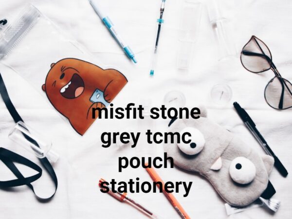 misfit stone grey tcmc pouch stationery