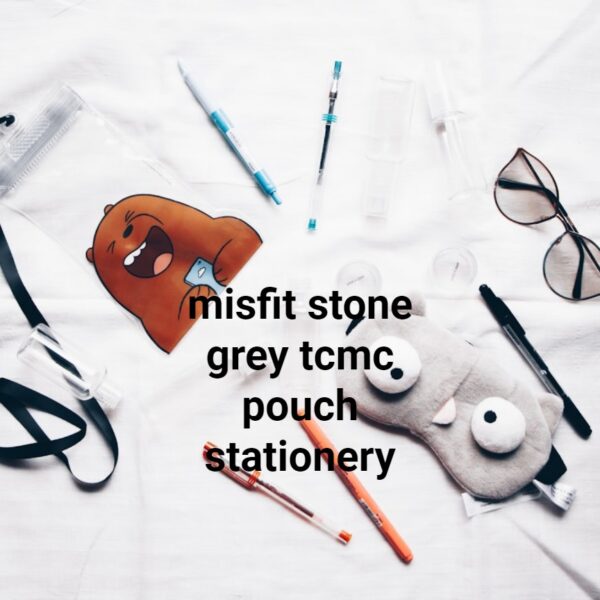 misfit stone grey tcmc pouch stationery